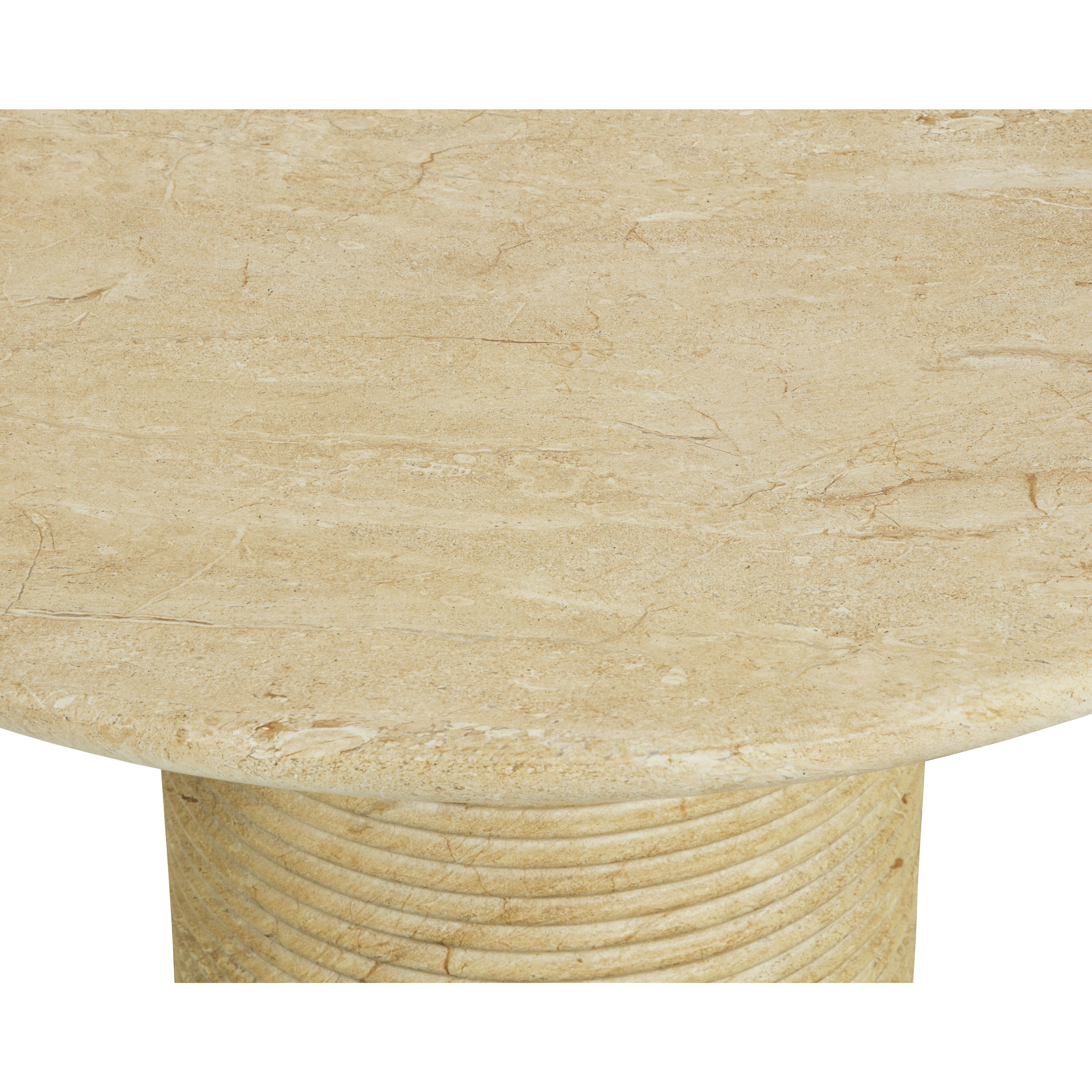 Riva 43 X 30 inch Travertine Look / Natural Outdoor Dining Table